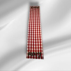 Mudpie Checkered Christmas Table Runner